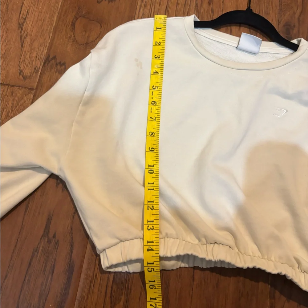 Gymshark x Whitney Simmons Cream cropped hoodie size small - Picture 10 of 12